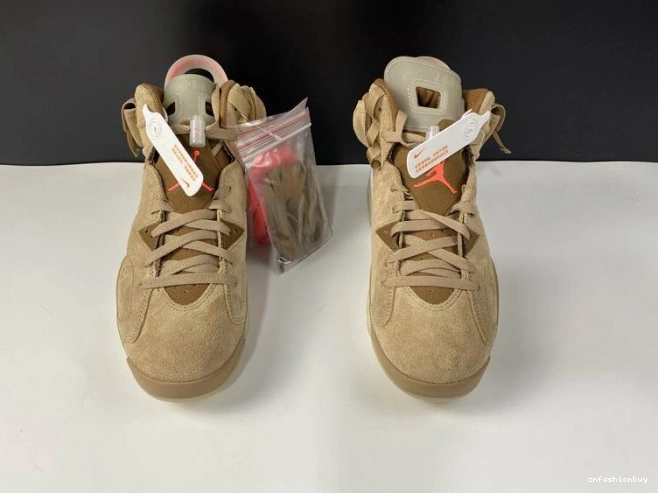 DH0690-200 Travis Jordan 6 Khaki Air Retro British Scott 0823